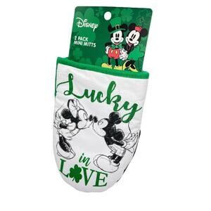 Disney Mickey Mouse St Patrick's Day Green 2 Pack Mini Oven Kitchen Mitts